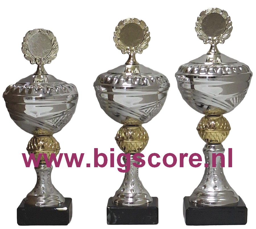 BS 2613 Beker Zilver-Goud LAATSTE 3 x Serie OP=OP!!